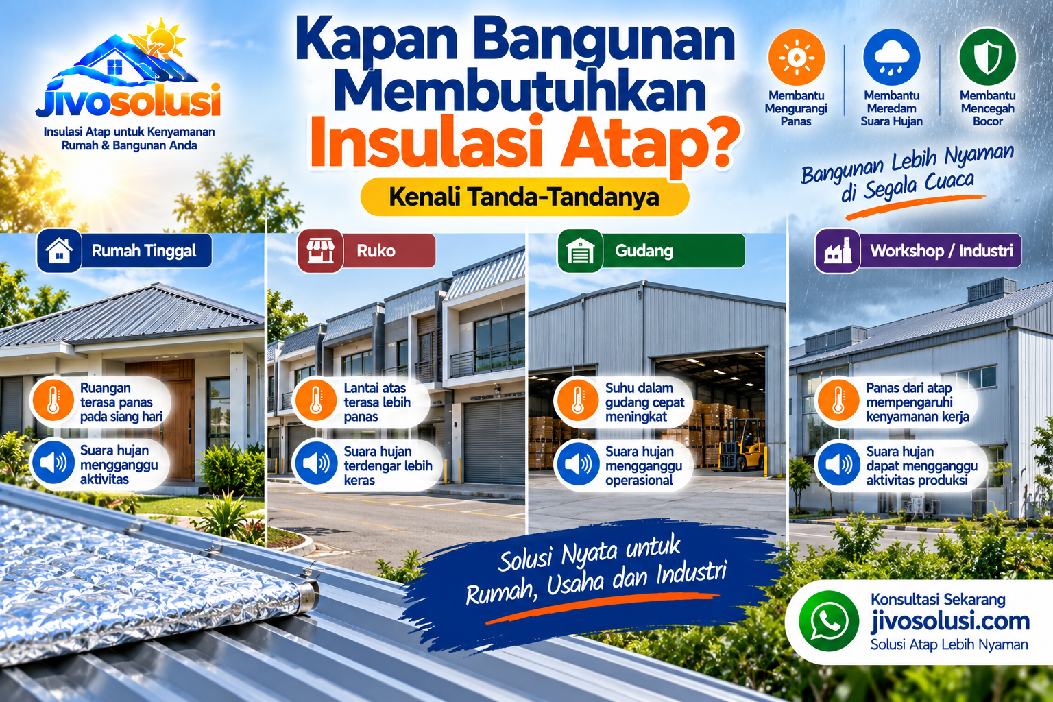 Kapan Bangunan Membutuhkan Insulasi Atap? Kenali Tanda-Tandanya