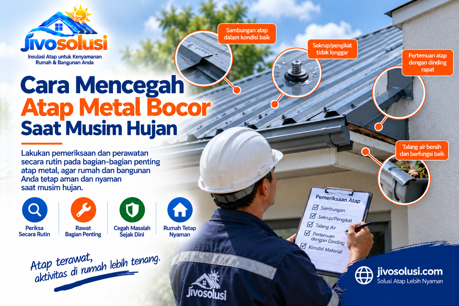 Cara Mencegah Atap Metal Bocor Saat Musim Hujan