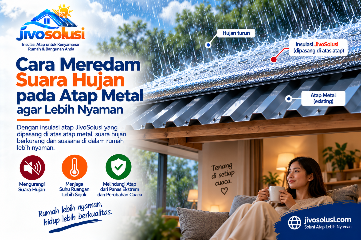 Cara Meredam Suara Hujan pada Atap Metal agar Lebih Nyaman