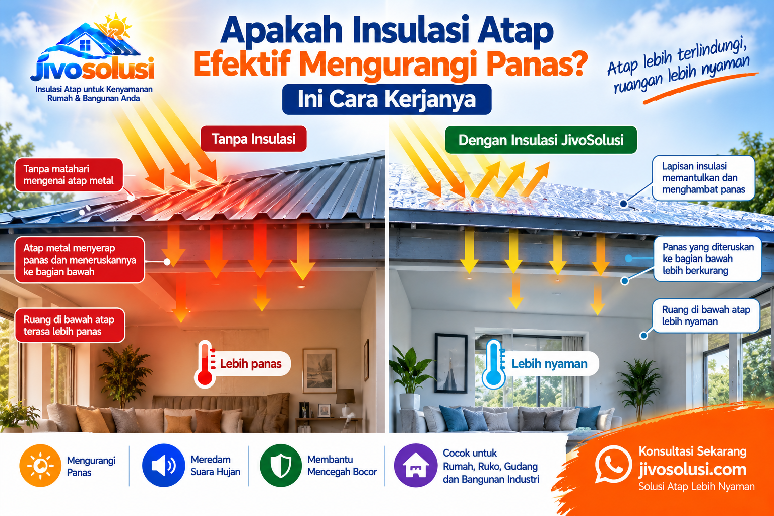 Apakah Insulasi Atap Efektif Mengurangi Panas? Ini Cara Kerjanya