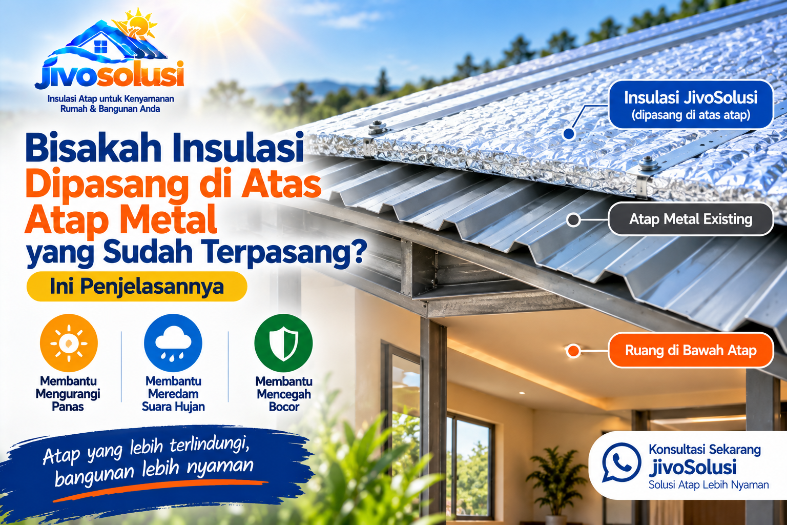 Bisakah Insulasi Dipasang di Atas Atap Metal yang Sudah Terpasang?