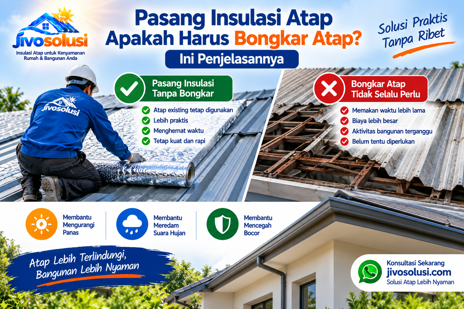 Pasang Insulasi Atap Apakah Harus Bongkar Atap? Ini Penjelasannya